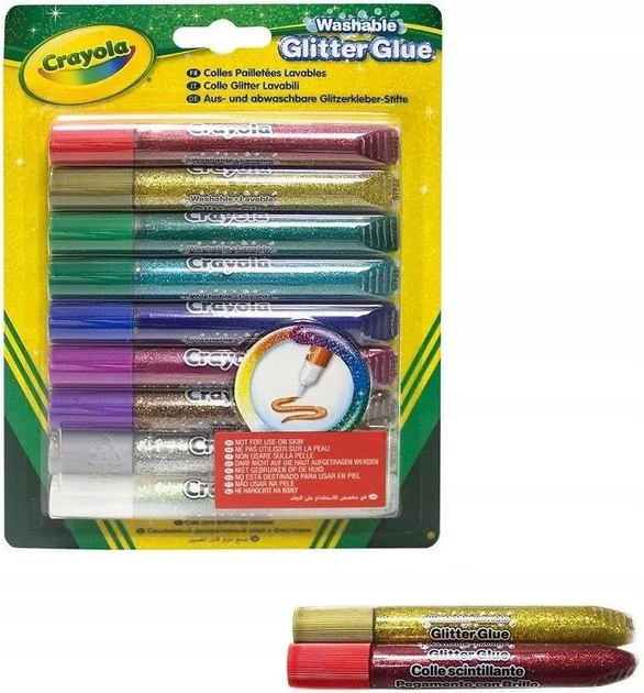 Klej brokatowy Crayola 9 szt 3527 (0071662035273) - obraz 2