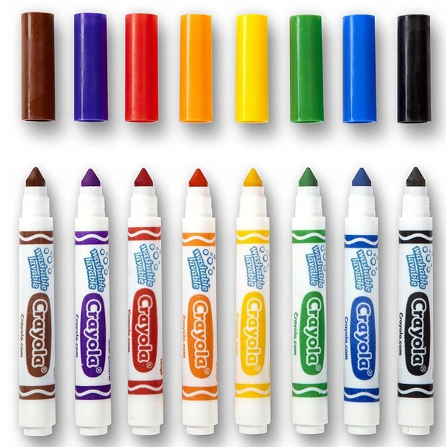 Zestaw flamastrów zmywalnych Crayola 8 kolorów 8328 (0071662083281) - obraz 2