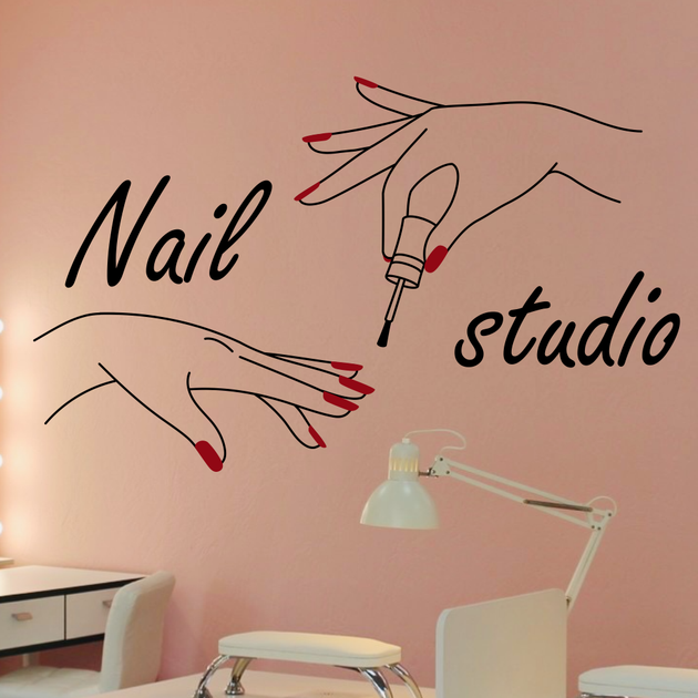 Вінілова наклейка Nail studio Набір S (манікюр декор в салон краси) Happy Pocket Чорний матовий (HP-81S-070/30M) - зображення 6