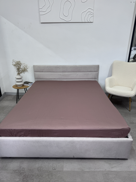 Акція на Простирадло на резинці Ecotton 90x200 Stucco сатин від Rozetka