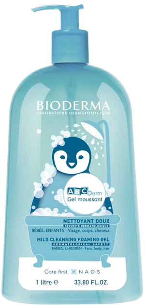 Żel do kąpieli Bioderma Abcderm 1 l (3401397163618) - obraz 1