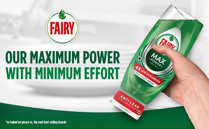 Суперконцентрований засіб 4X для миття посуду FAIRY Max Power Zitrone 370мл - Фото 3 Суперконцентрований засіб 4X для миття посуду FAIRY Max Power Zitrone 370мл - зображення 3
