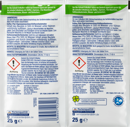 Средство для удаления накипи Denkmit Bio Nature 50 г/ 2x25 г - изображение 2