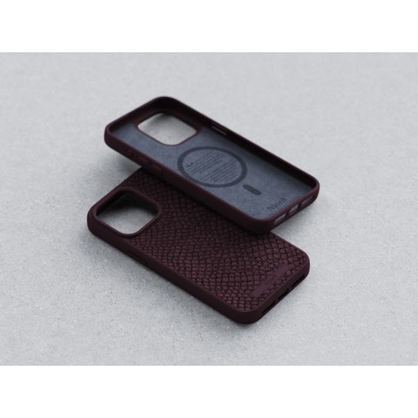 Чехол Njord Salmon Leather MagSafe Case для iPhone 15 Pro Бургунди (NA53SL03) - изображение 10