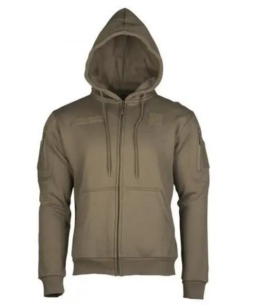 Реглан тактический Mil-tec с капюшоном на молнии Tactical hoodie Olive 11472012 М - изображение 1