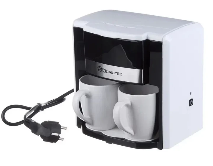 Кофеварка DOMOTEC MS0705 500Вт 2 чашки Белый - изображение 4
