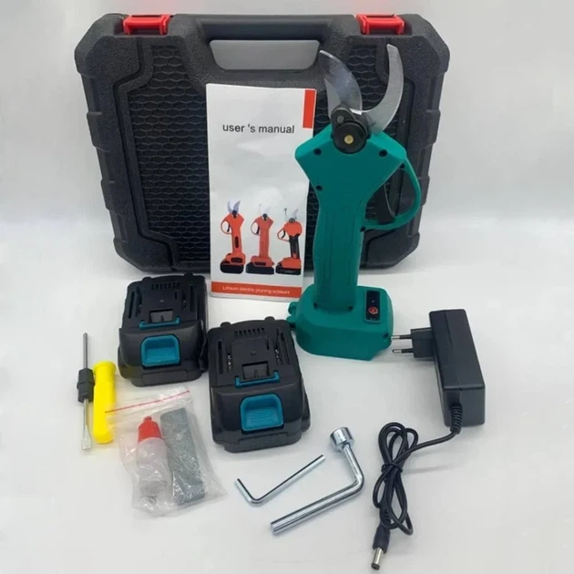 Секатор аккумуляторный Crafting Tools 21 В с двумя АКБ и кейсом садовые ножницы для обрезки деревьев и кустов диаметром до 25 мм 2.0 Ач - изображение 3