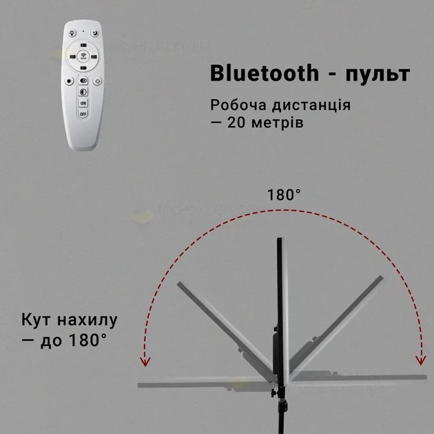 Прямокутна LED-лампа для фотостудії з пультом дистанційного керування: RL-24 - зображення 4