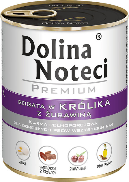 Корм для собак Dolina Noteci Premium Багатий кроликом з журавлиною 12 х 800 г (5902921393863) - зображення 2