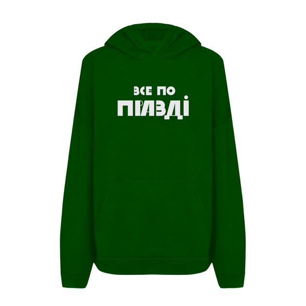 Худи с принтом ТiШОТКА Все по правдi M Зеленый (1713644961) - Фото 1 Худи с принтом ТiШОТКА Все по правдi M Зеленый (1713644961) - изображение 1