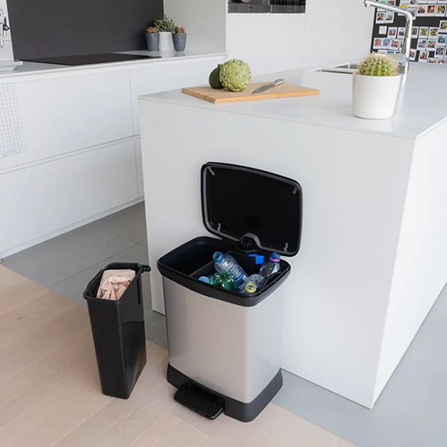 Kosz na śmieci Curver Deco Bin Duo 10 l + 18 l (3253922165051) - obraz 4