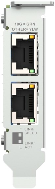 Karta sieciowa QNAP Dual-port 5-speed 10 GbE (RJ45) Network Expansion Card (QXG-10G2T) - obraz 6