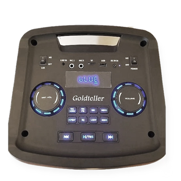 Акустична система MHZ Goldteller 505-60W з USB/TF/FM/потужна Bluetooth колонка з караоке мікрофоном 60W RGB лід підсвічування - зображення 4