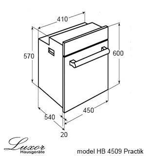 Духова шафа електрична Luxor HB 4511 Classico Champagne 7 програм + телескопічні напрямні, бежевий, шампань, слонова кістка - зображення 15
