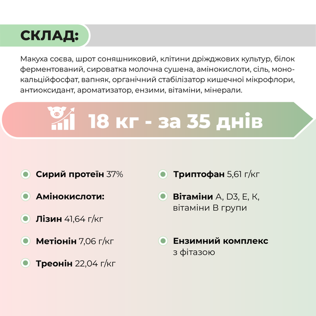 БМВД для поросят від 12 до 30 кг «Старт 25%» Ankores (25кг) - зображення 3