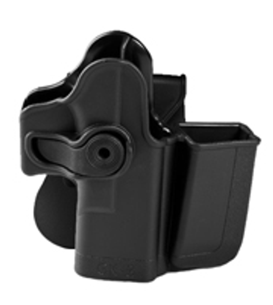 Кобура IMI-Z1023 (GK-3) тактовна полімерна кобура із додатковим магазинним підсумком для Glock 17/22/31/19/23/32/36 (також для Gen.4) Чорний - зображення 2