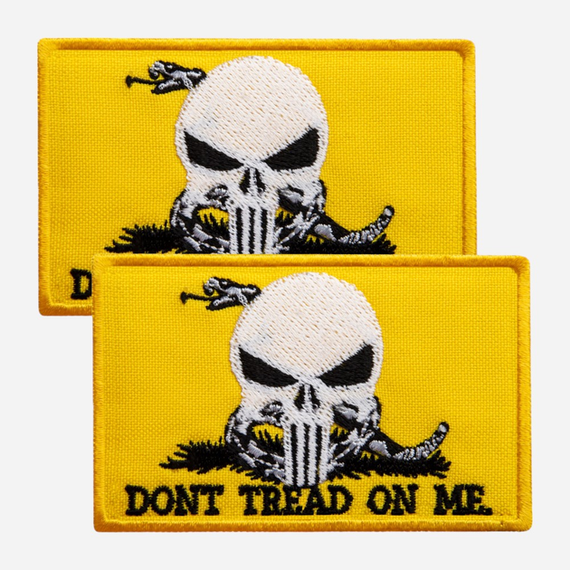 Набор шевронов на липучке IDEIA Змея Череп карателя, Don't Tread On Me, Punisher 5 x 8 см (4820182658570_1) - изображение 1