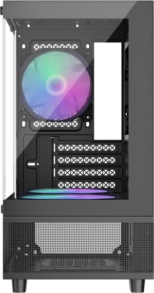 Корпус 1stPlayer Mi2-A-BK-2F7R-1F7 Black без бп - зображення 4