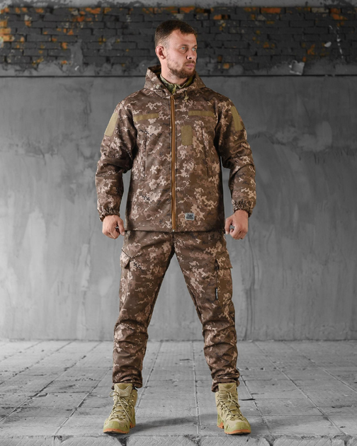 Тактический демисезонный костюм SoftShell 3XL пиксель (89032) - изображение 1