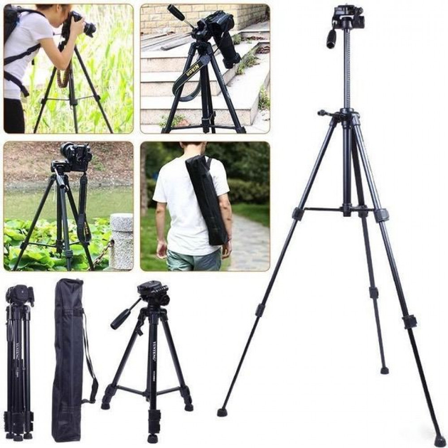Трипод-штатив gрофессиональный Tripod NP-3180 для смартфона Черный (КМ-1317) - Фото 6 Трипод-штатив gрофессиональный Tripod NP-3180 для смартфона Черный (КМ-1317) - изображение 6