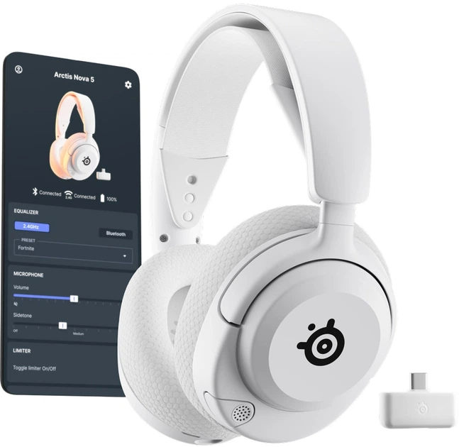 Ігрова гарнітура SteelSeries Arctis Nova 5 White MultiPlatform