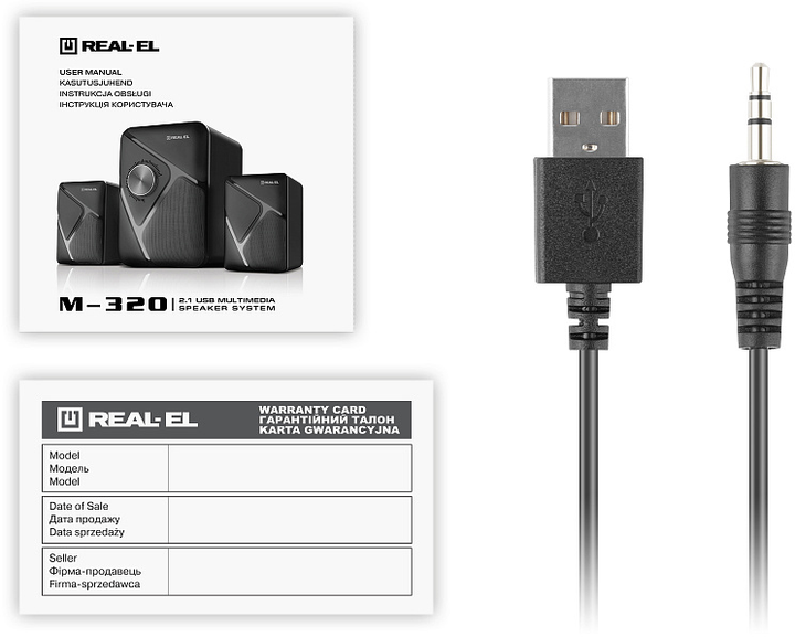 Акустична система Real-El M-320 Чорна (4743304103003) - зображення 9