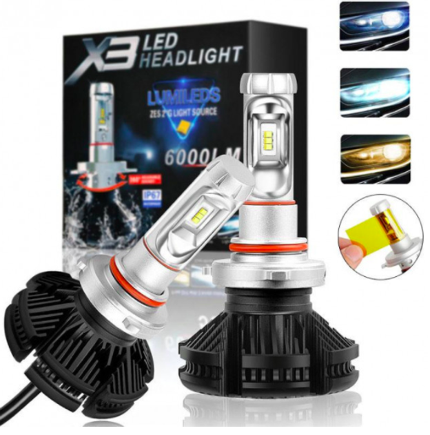Светодиодные LED лампы для фар Head Light X3 H4 головной свет – фото ...