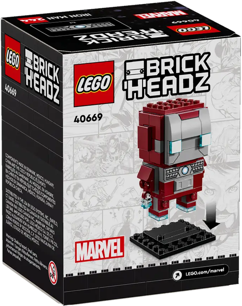 Конструктор LEGO Marvel Фігурка Залізної людини MK5 101 елемент (40669) - зображення 4