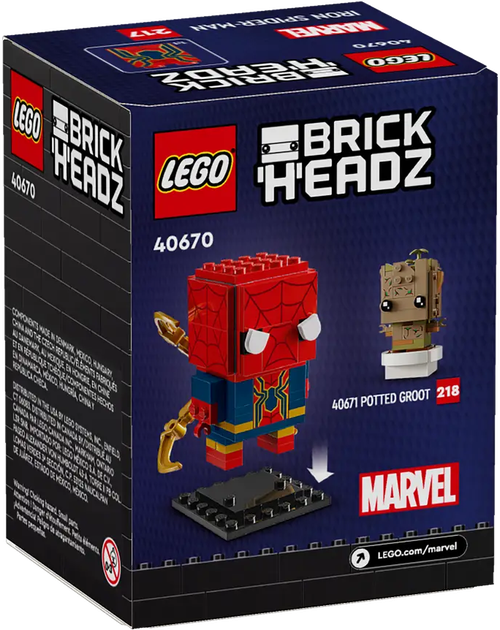 Zestaw klocków LEGO Marvel Iron Spider-Man 91 element (40670) - obraz 4