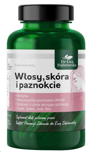 Харчова добавка  DR Ewa Dąbrowska Волосся, шкіра та нігті 60 шт (5906395564293) - зображення 1