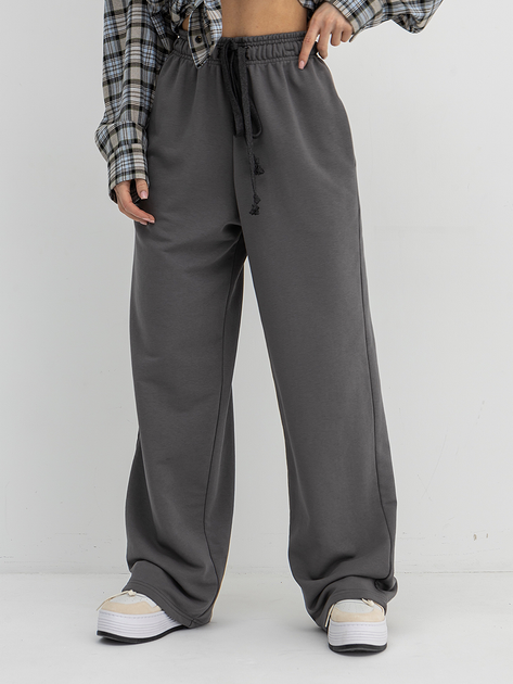 Спортивные штаны женские Alisa Line Palazzo XXS-XS Графитовые ...