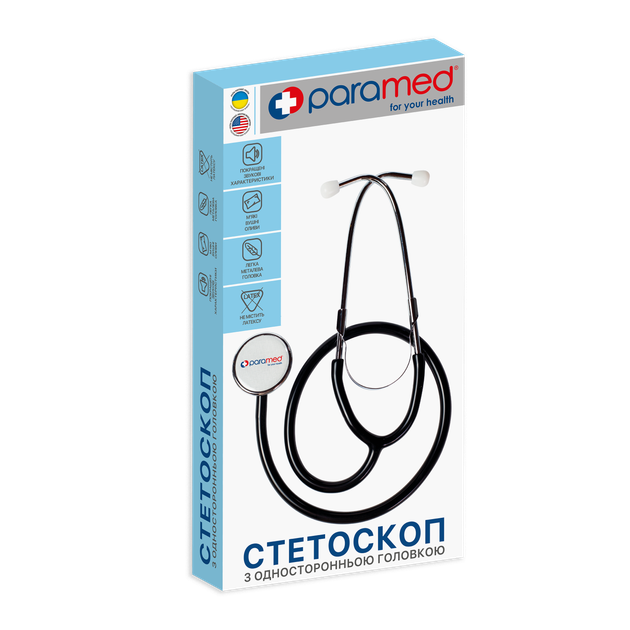 Стетоскоп Paramed з односторонньою головкою (1574011) - зображення 3