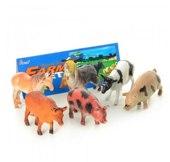 Набір домашніх тварин Ферма Farm Set H 636 (6 шт.) в упаковці - Фото 2 Набір домашніх тварин Ферма Farm Set H 636 (6 шт.) в упаковці - зображення 2