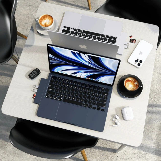 Адаптер Satechi Aluminum USB-C Pro Hub Slim Adapter Space Gray (ST-HUCPHSM) - изображение 4