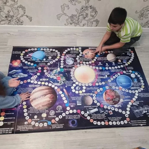 Настольная игра "Исследование Солнечной системы" 120х180см + кубики и фишки - Фото 2 Настольная игра "Исследование Солнечной системы" 120х180см + кубики и фишки - изображение 2