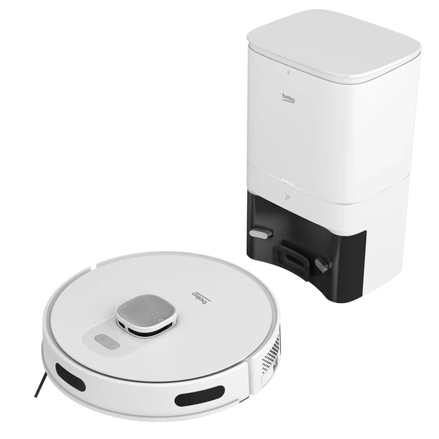 Робот-пылесос моющий Beko RoboSmart VRR80214VB White Функция мытья полов Станция очистки Создание карты помещения 65 дБ - изображение 3