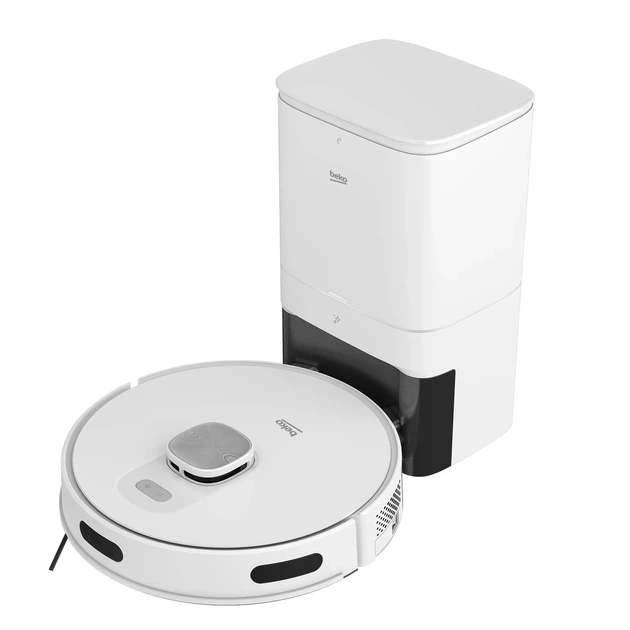 Робот-пылесос моющий Beko RoboSmart VRR80214VB White Функция мытья полов Станция очистки Создание карты помещения 65 дБ - изображение 6