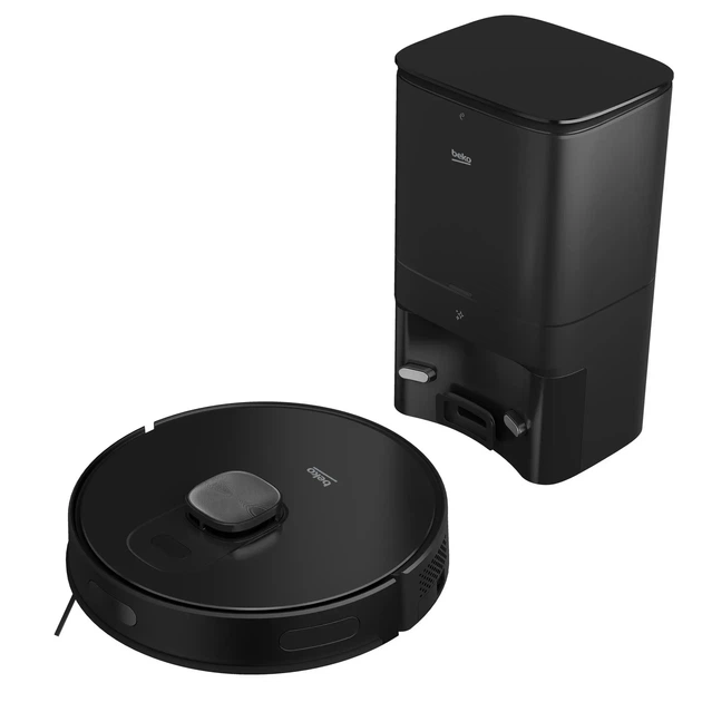 Робот-пилосос миючий Beko RoboSmart VRR80214VB Black Функція миття підлоги Станція очищення Створення картки приміщення 65 дБ - Фото 3 Робот-пилосос миючий Beko RoboSmart VRR80214VB Black Функція миття підлоги Станція очищення Створення картки приміщення 65 дБ - зображення 3