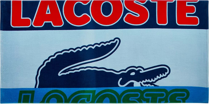 Акція на Рушник Бавовняний Lacoste Пляжний 180х90 см Beach Towel Синій від Rozetka