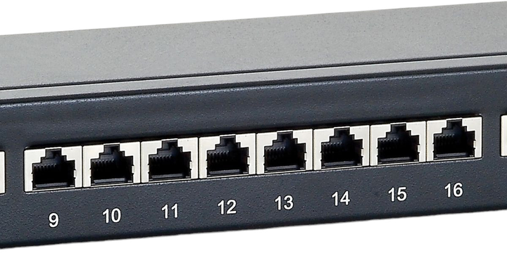 Patch panel Equip 19" 1U CAT6 24xRJ45 do szafy serwerowej/racka Black (4015867111567) - obraz 4