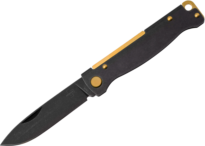 Нож Boker Plus Atlas Black Stonewash Brass Black (23731119) - изображение 1