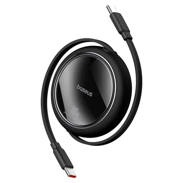 Кабель Baseus Free2Draw Mini Retractable Charging Cable Type-C to Type-C 100W 1m Cluster Black (P10364500111-00) - Фото 3 Кабель Baseus Free2Draw Mini Retractable Charging Cable Type-C to Type-C 100W 1m Cluster Black (P10364500111-00) - изображение 3