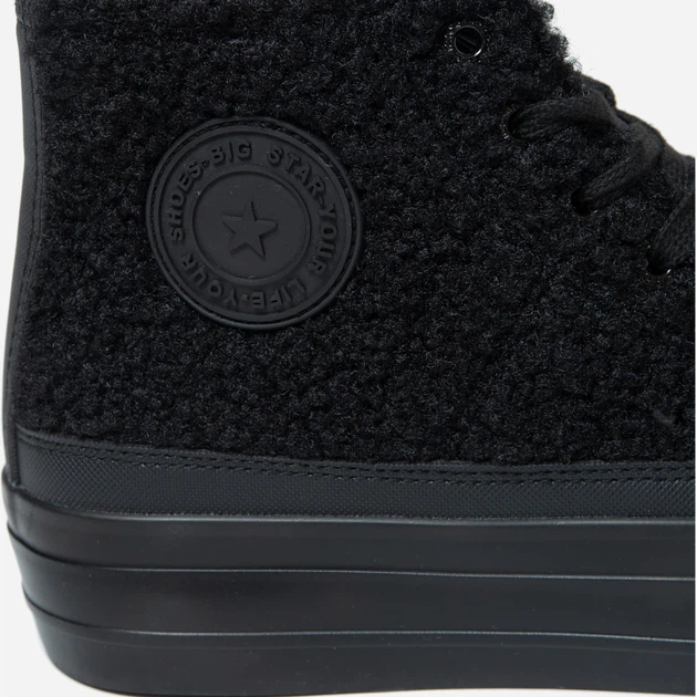 Жіночі кеди високі Big Star Oo274A443 906 37 Чорні (5900714812676) - зображення 5