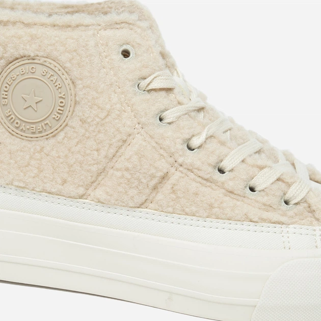 Жіночі кеди високі Big Star Oo274A444 801 36 Бежеві (5900714812720) - зображення 5