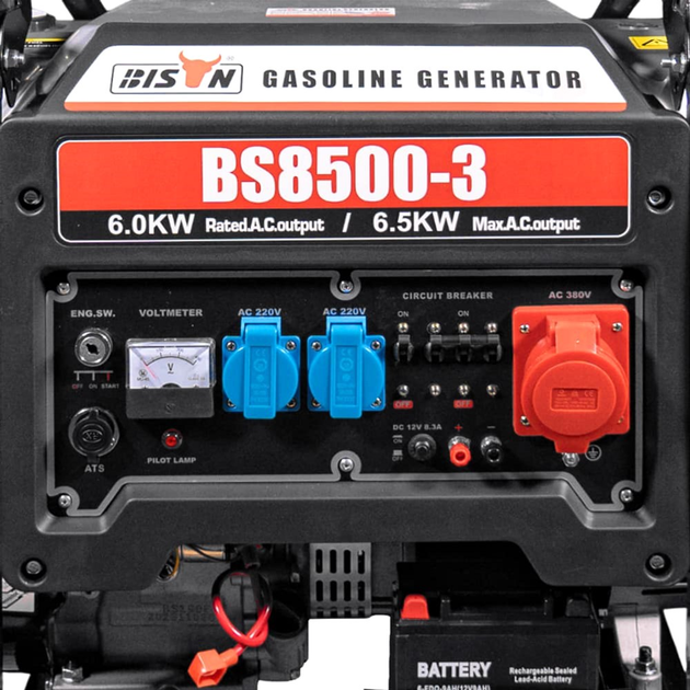 Генератор бензиновый Bison BS8500-3 6/6.5 кВт (41-00408) - изображение 10