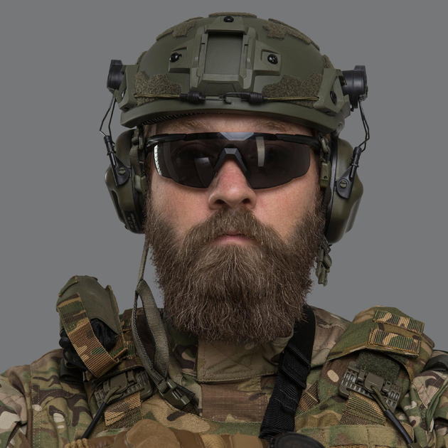 Кевларовий шолом ARCH Helmet (ECH) XL з вирізом під активні навушники. Олива - зображення 2