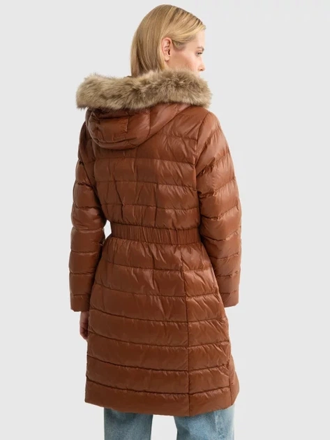 Płaszcz damski puchowy pikowany Big Star Rosabel 804 S Brązowa (5900714785307) - obraz 2