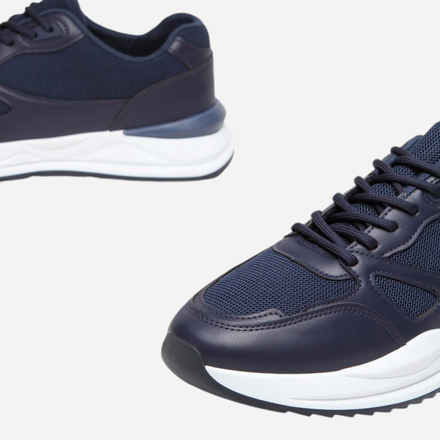 Buty sportowe męskie z siatki na platformie do kostki oddychające Pulse Up MF1553-1 44 Ciemnogranatowe (5904862578903) - obraz 5