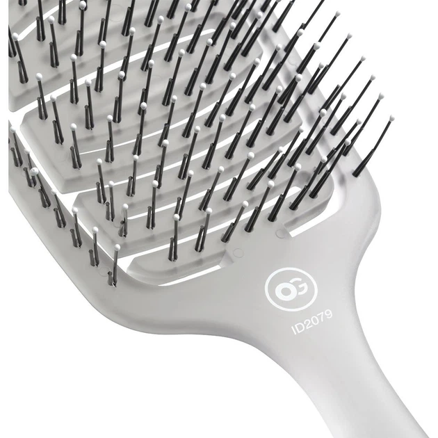 Щетка Olivia Garden iDetangle Essential Care Flex Medium Hair Bristles Ice Grey - Фото 2 Щетка Olivia Garden iDetangle Essential Care Flex Medium Hair Bristles Ice Grey - изображение 2