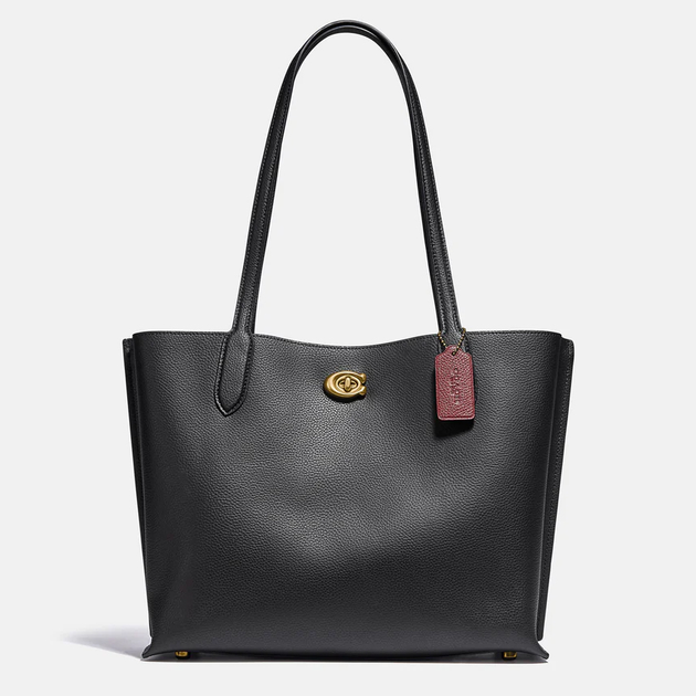 Сумка-шопер жіноча з натуральної шкіри Coach Willow Tote C0689 Чорна (195031122620) - зображення 1